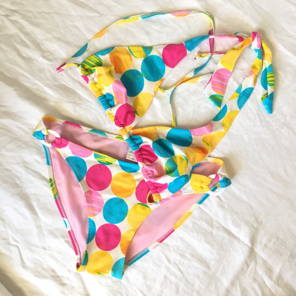 Polka dot string bikini